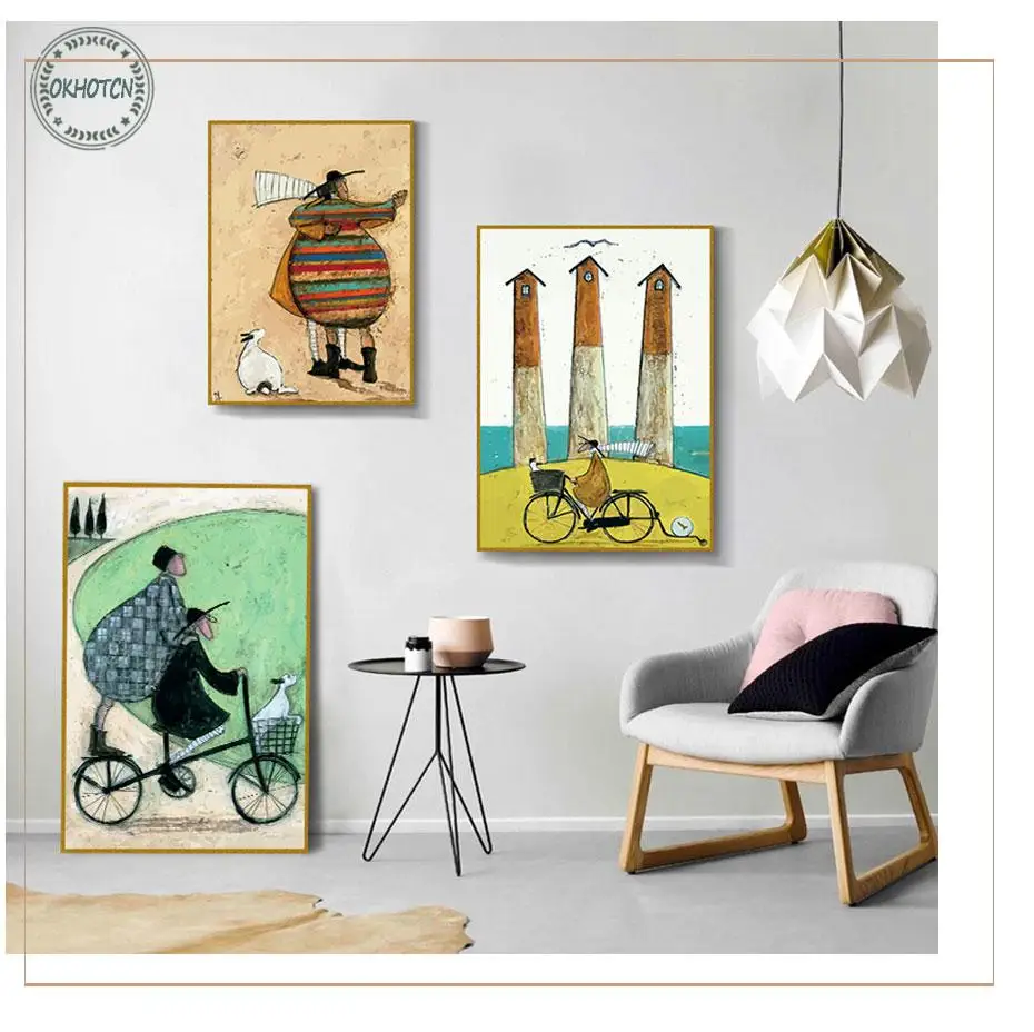 Nordic Retro Abstract Art Canvas Painting Poster Prints Wall pictures for living room kids bedroom Home Decor No Frame DP0277 | Дом и сад