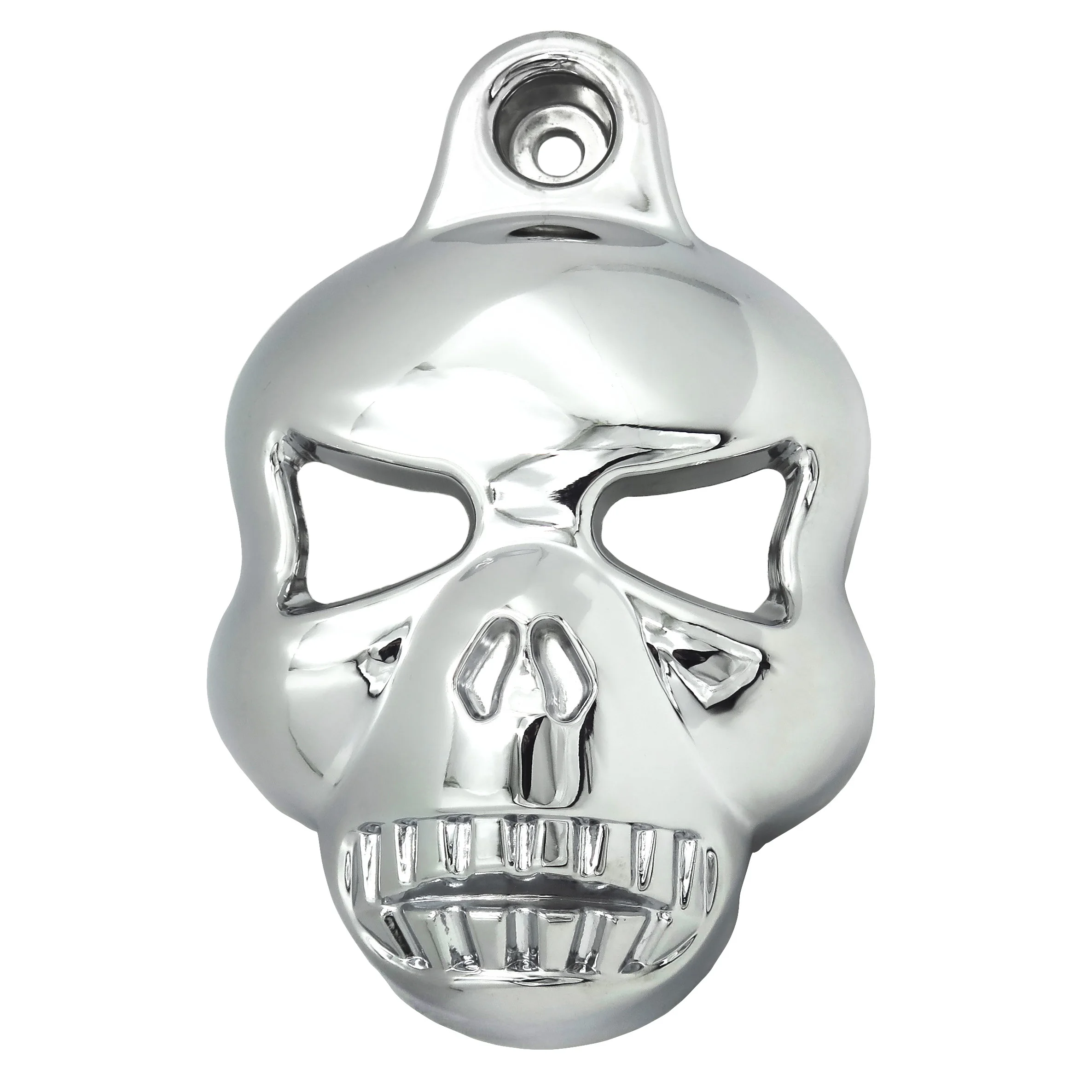 Крышка клаксона с черепом для Harley Davidson Big Twins V-Rod Stock Cowbell 1992-2020 Chrome Aftermarket