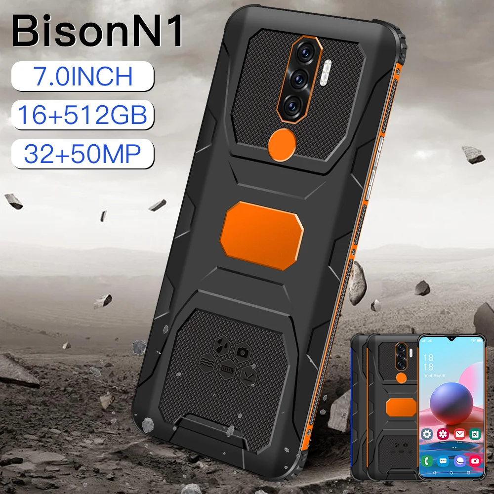 Бренд Bison N1 2021 Новая глобальная версия 7 0 дюймовый смартфон Deca Core размер экрана 6800