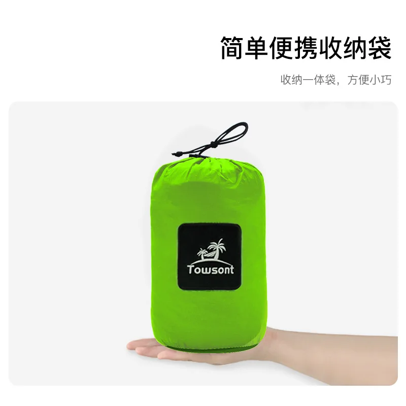 melhor Duplo Corpo Sling Acampamento Hammock Para Mochila Luz E Forte Alta Tenacidade Pára-quedas Náilon Com 2 Correias De árvore Tpu Travesseiro