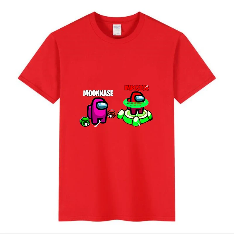 

2021Game Among Us 3D Tshirt Girls Summer Imposter Boys Short Sleeve Tees Kids T-shirts Cotton Short Sleeved Shirt Round Neck Top