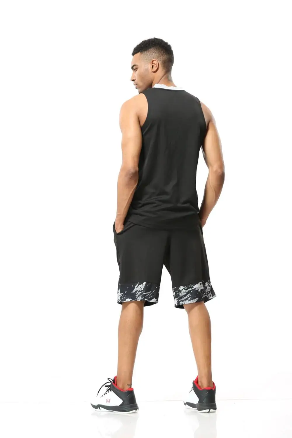 Мужская майка без рукавов для бега летняя тонкая тренировок баскетбола фитнеса