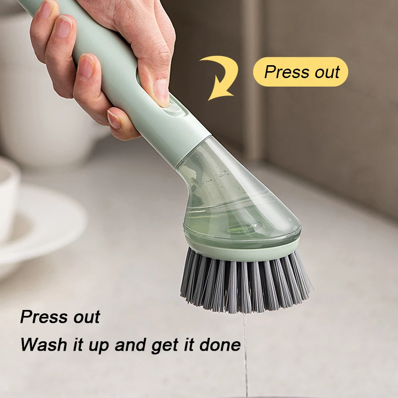 

Щетка для чистки, щетка для мытья посуды, длинная щетка для кастрюли с жидкостью, Бытовая Посуда с антипригарным покрытием JS23