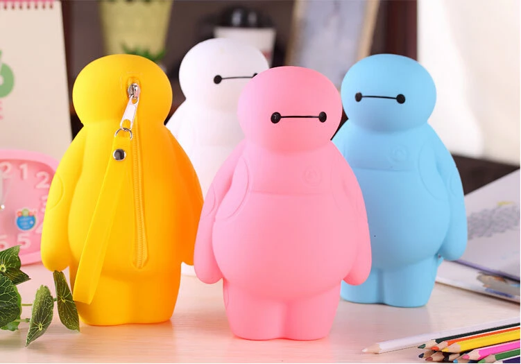 Ellen Brook, 1 штука, милый мультяшный каваи, силиконовый, Baymax, портативная ручка, карандаш, косметичка, карманный, для школы, офиса, стационарный чехол