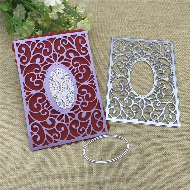 Цветы слой полые металлические прорезной трафарет для окраски DIY Скрапбукинг