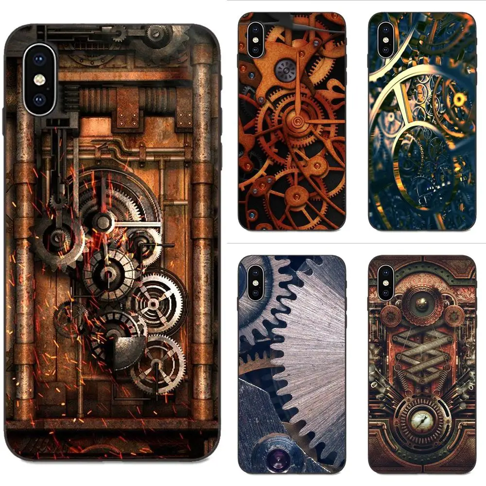 Механические шестерни Steampunk с мягким дизайном под заказ для Huawei Honor 5A 6A 6C 7A 7C 7X 8 8A 8C