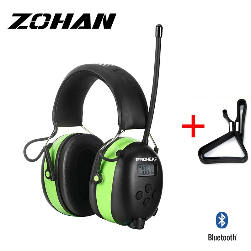 Наушники для стрельбы ZOHAN NRR22DB Bluetooth и радио AM/FM профессиональное шумоподавление