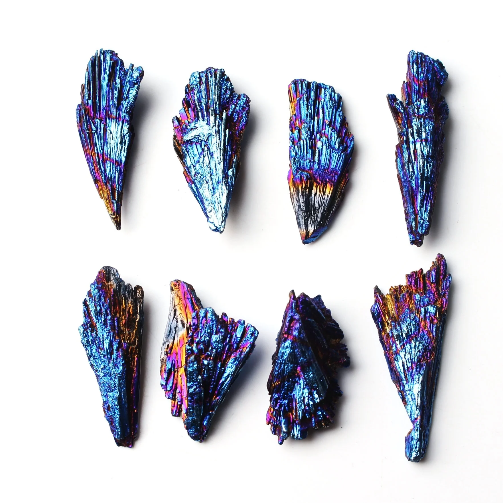 1 шт. Гальванизированный синий цветной натуральный черный турмалин Кристальный