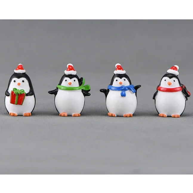 4 pcs BAIUFOR миниатюрный Рождественский полярный медведь фигурки Сказочный Сад миниатюрный микро Снежный пейзаж DIY Террариум аксессуары - Color: 4 pcs