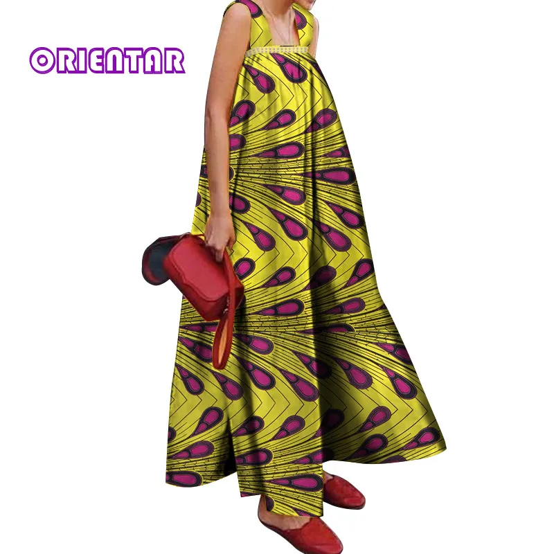 Популярные африканские платья для женщин Африканский воск печати Базен риче А