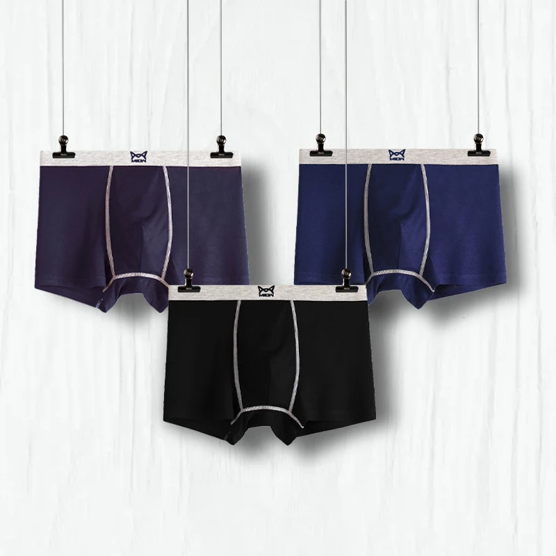 

3Pcs New Modal Gay Sexy Men Underwear Man Boxer Underpants Breathable Trunks Men's Panties Bxoers Shorts Homme