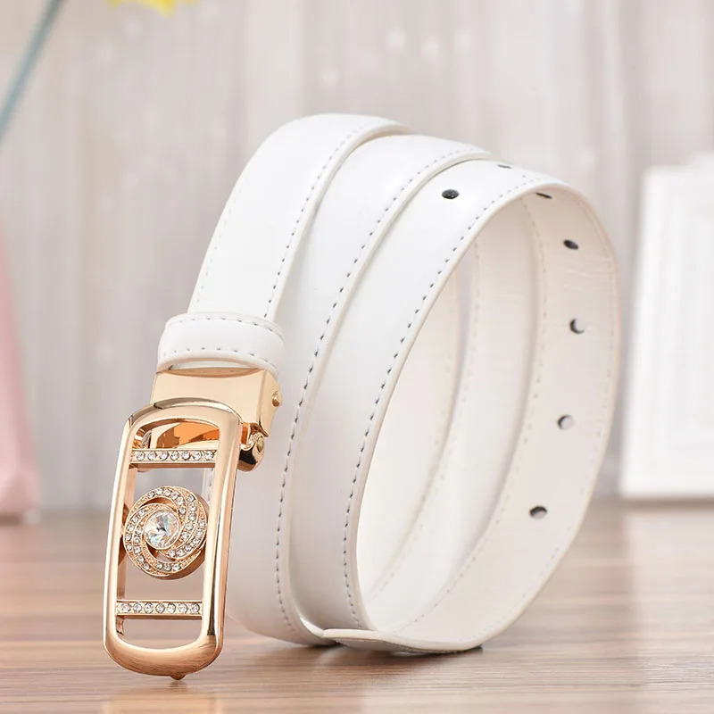 BONJEAN Women's Leather Belt Jeans Dress with Diamond Swan Buckle designer luxury belts top quality brand belt | Аксессуары для