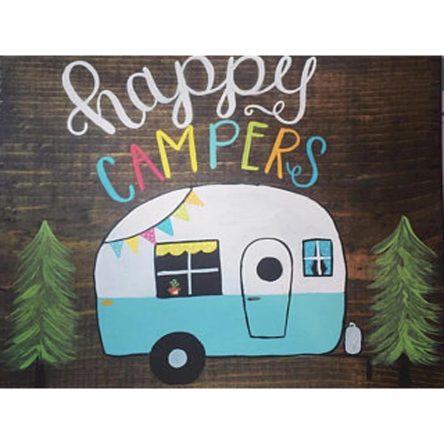 Алмазная 5D картина сделай сам полноразмерная мозаика Счастливый автобус