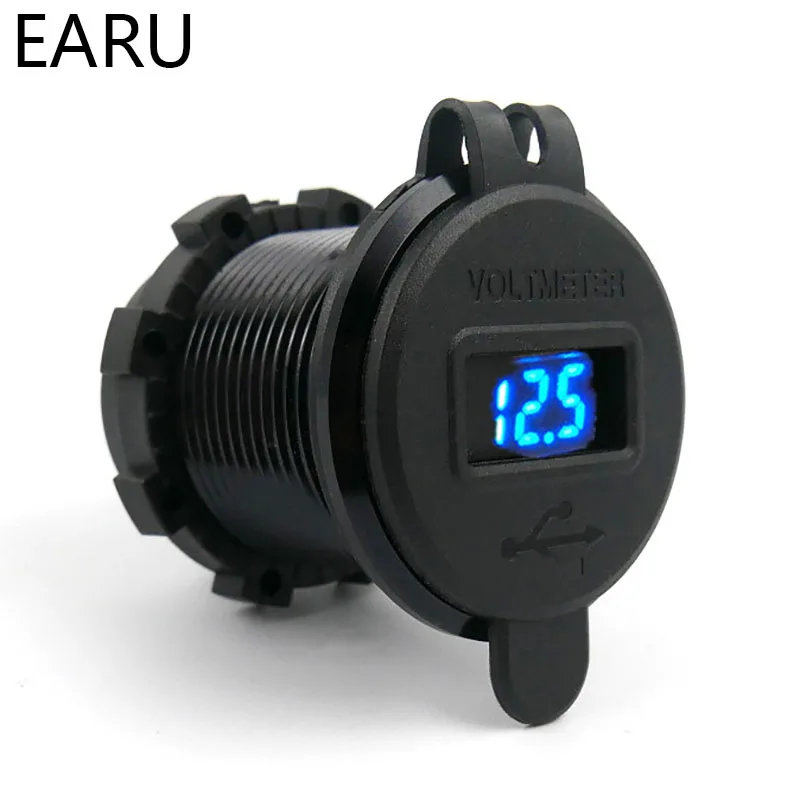 Quick charge Metal 5V 4.2A Dual usb charger Voltage Meter Voltmeter Display Car Suitable for cars ships and motorcycles | Инструменты