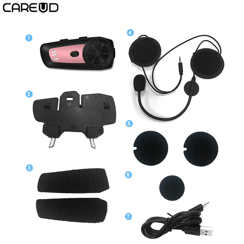 Беспроводная гарнитура для мотоциклетного шлема CAREUD M61 Bluetooth 5 0 класс 6