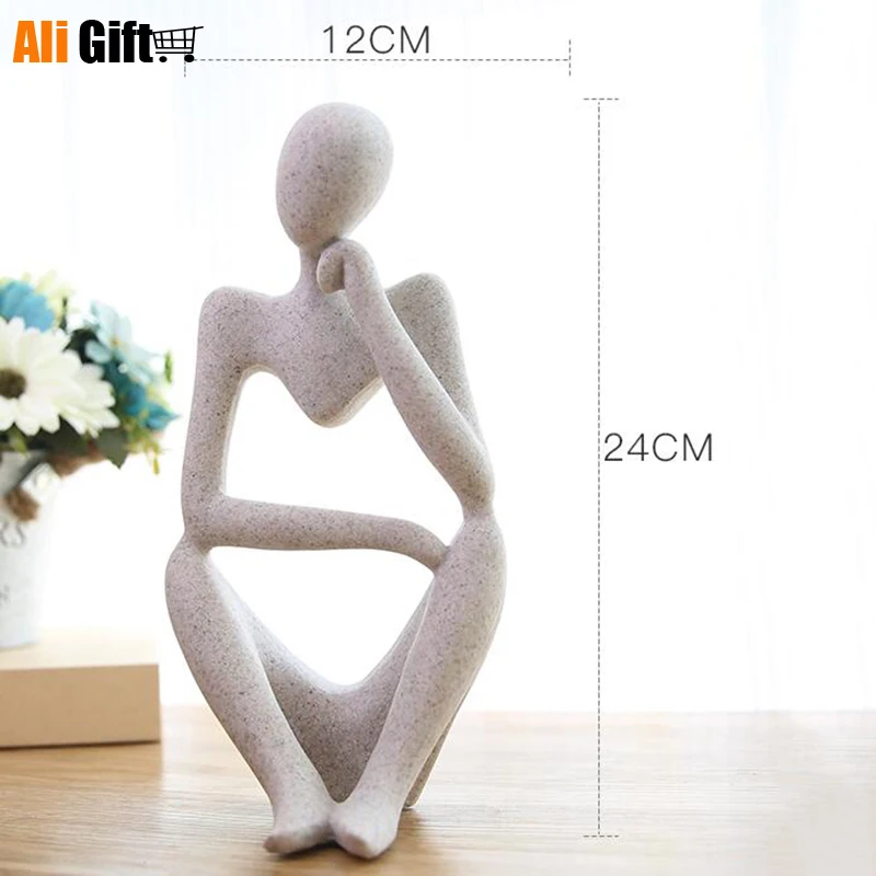 

Abstract Character Decoration North European Creative Home Ornament Drawing Room Office Sandstone Decor gift statue Sculpture