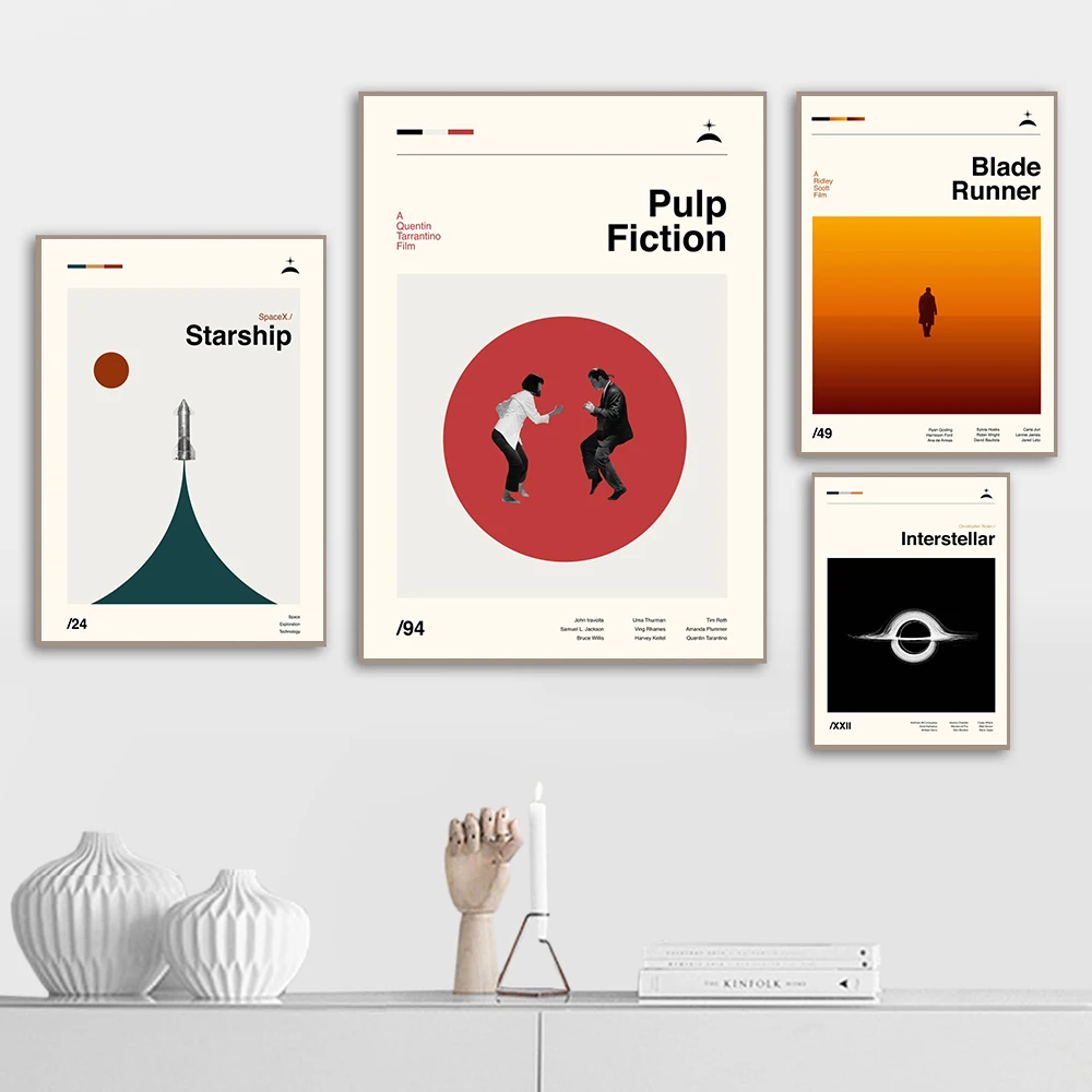 Пульпа-художественная Ретро Картина на холсте Межзвездный лезвие бегунок 2049