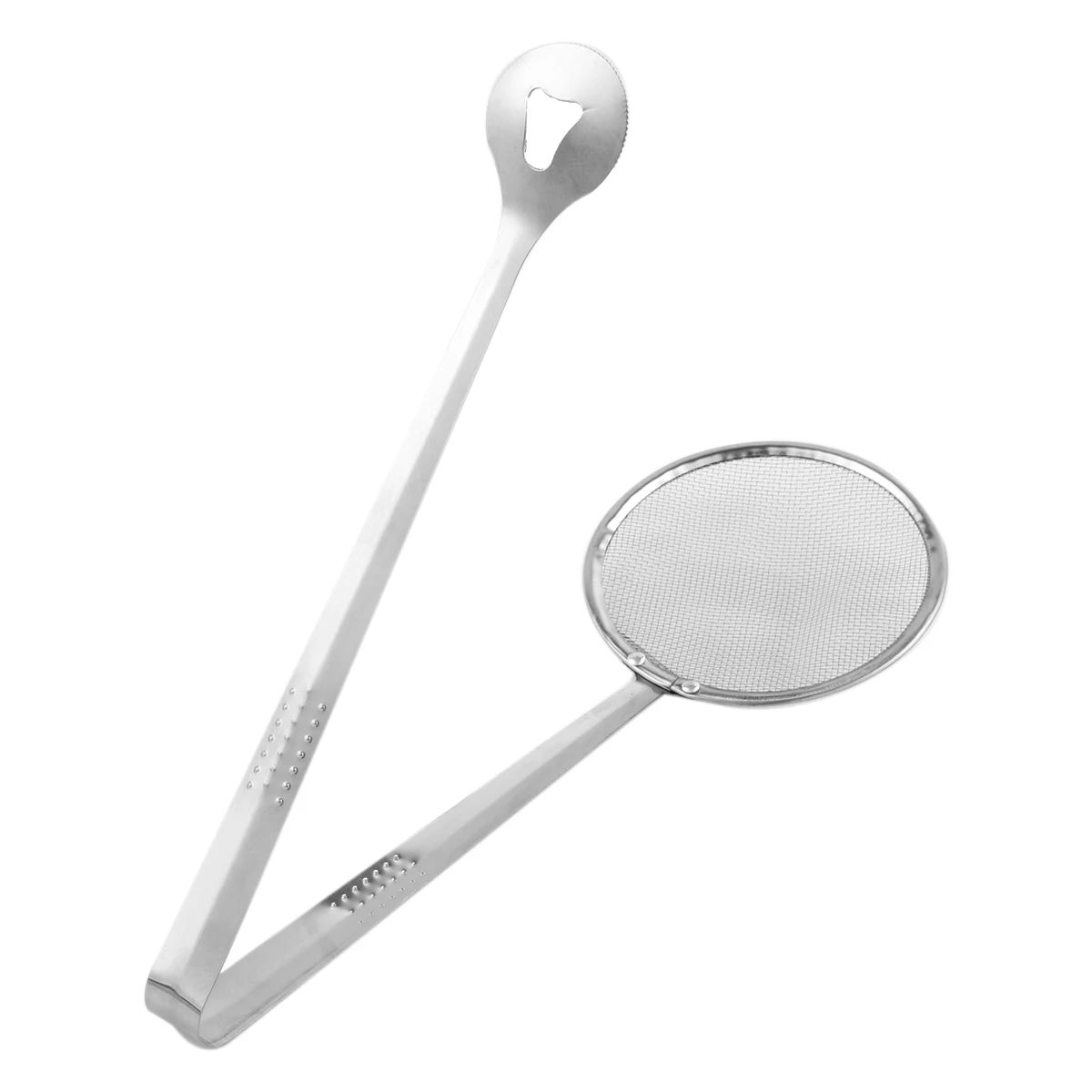

Stainless Steel Kitchen Colander Strainer Spoon Fried Food Fishing Oil Scoop Drain Oil Food Clip Fried Chicken Leg Strainer