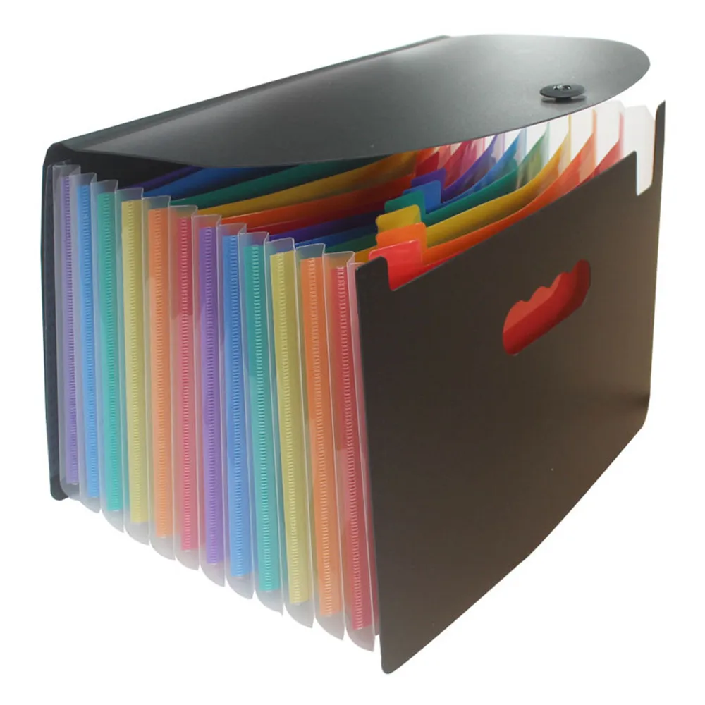 

13 Pockets Multicolor Expanding File Folder A4 Bag Briefcases Receipt File Bill Folders Document Organizer Document Bag