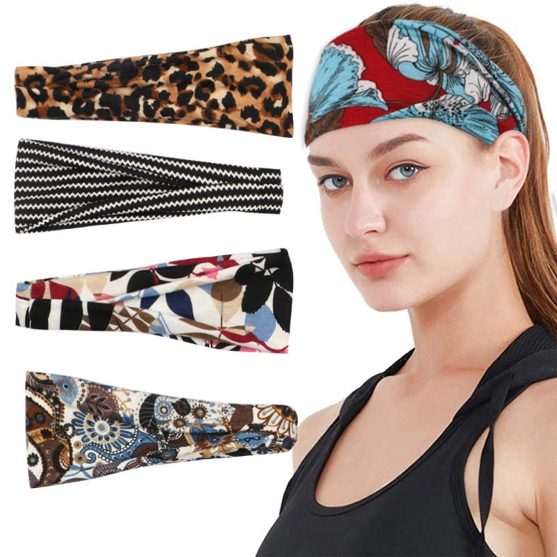 

MISANANRYNE Fashion Women Girls Four Season Make Up Hair Bands Print Headbands Retro HairBand Casual Bandage Bandanas Headwear