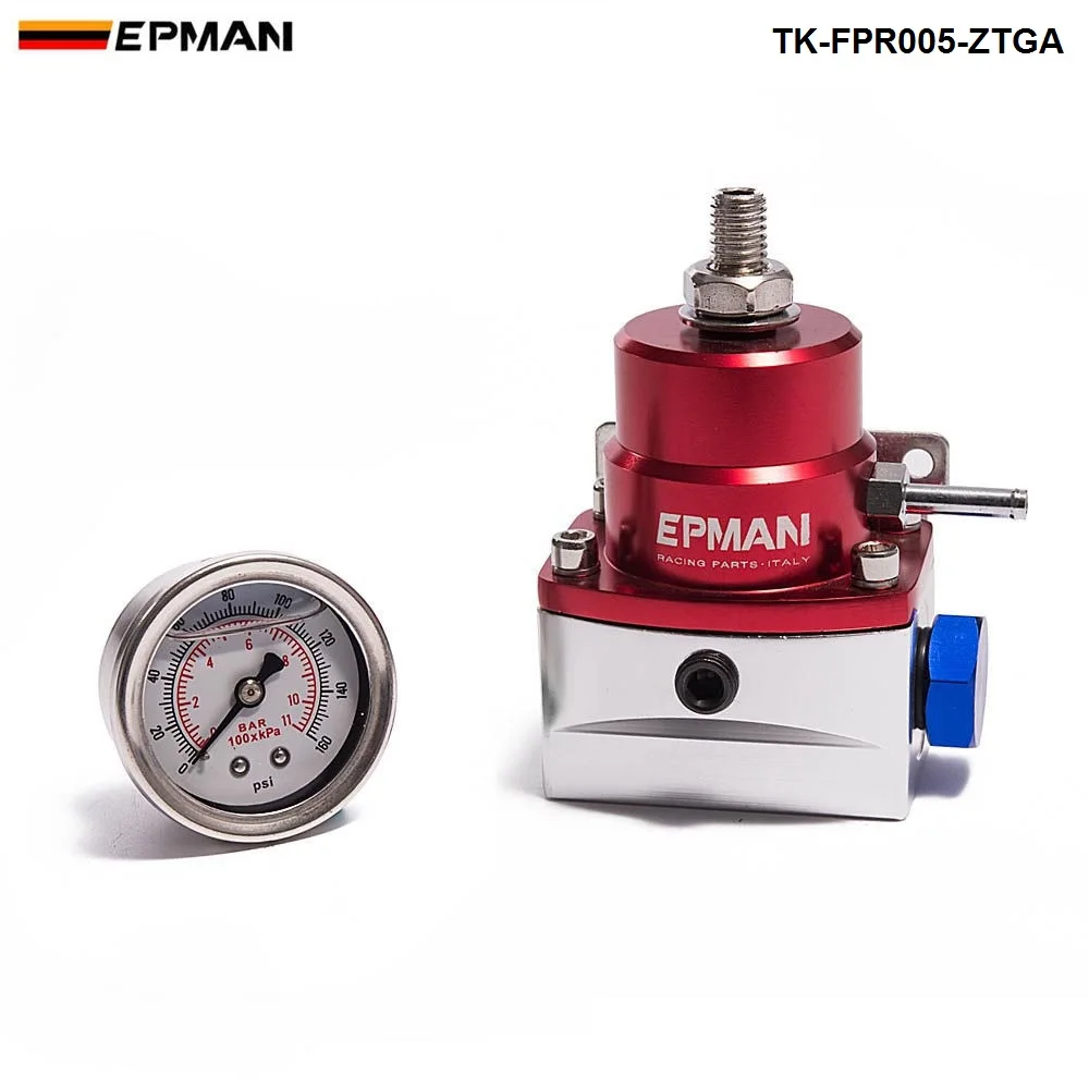 Алюминиевый Регулируемый регулятор давления топлива EPMAN AN6 W 1/8 NPT (с
