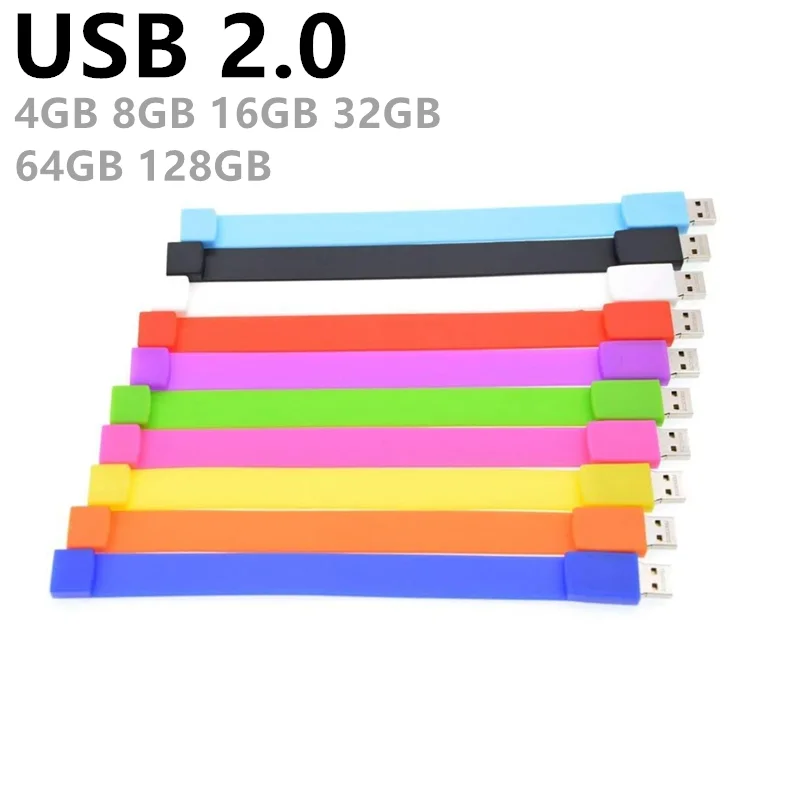 USB флеш накопитель BiNFUL2020 силиконовый на запястье 8 128 ГБ|USB флэш-накопители| |