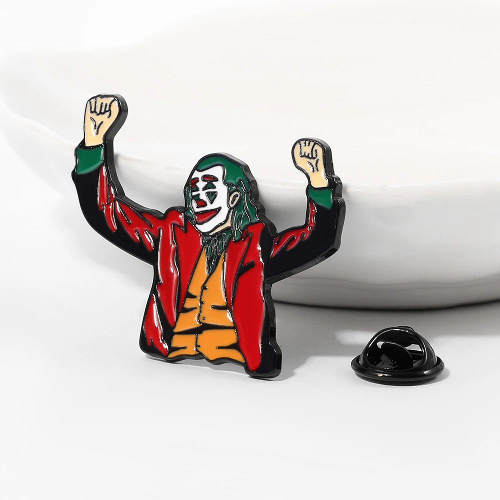 DC Clown Terrorist Joker Horror Brooch Enamel Lapel Fashion Pin Jackets Collar Pocket Badge Jewelry For Man Women Accessories | Украшения и