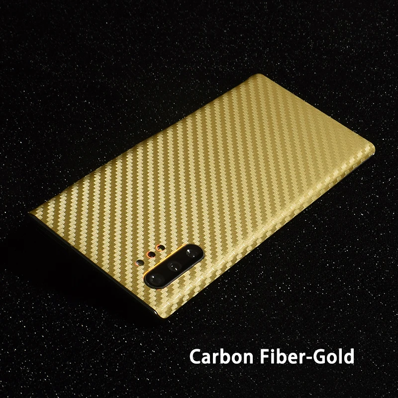 3D углеродное волокно/кожа/дерево скины Телефон задняя наклейка для SAMSUNG Galaxy Note 10 Plus Note 10 A60 A80 Прозрачный матовый стикер