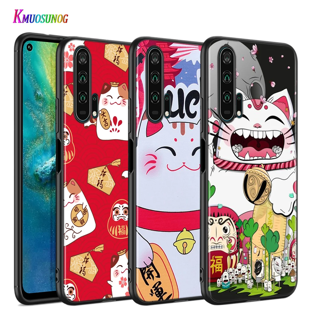 

Silicone Cover Maneki Neko Lucky Money cat For Honor 30i 10i 10X 9X 8X MAX 20 10 9 8 8A 8C 8S Prime 7A Pro Lite Phone Case