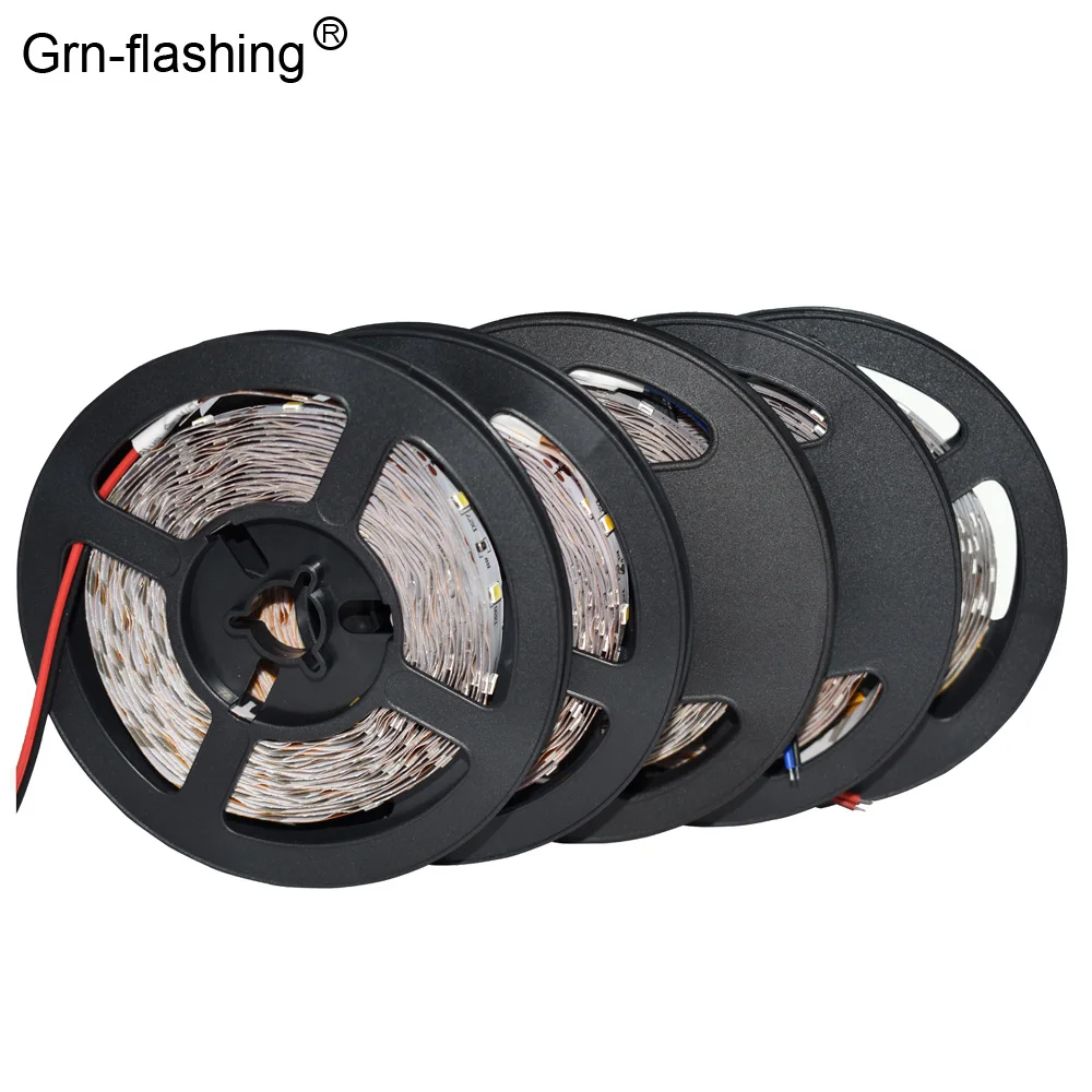 DC12V 3528 Светодиодные ленты Non-Водонепроницаемый светодиодный гибкий RGB/белый/теплый белый/синяя полоска 60 Светодиодный s/m 5 м/лот светильник RGB 3528 Светодиодный светильник