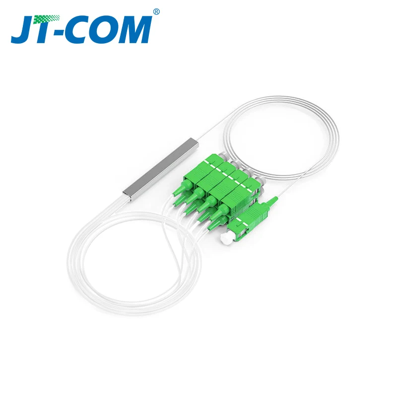 optical splitter sc apc 0 9mm 1x8 ftth fiber optic splitter sc upc plc fbt optical coupler singlemode simplex steel pipe pvc free global shipping