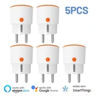 Умная розетка Tuya Zigbee 3.0, 16 А, 3680 Вт, с ДУ