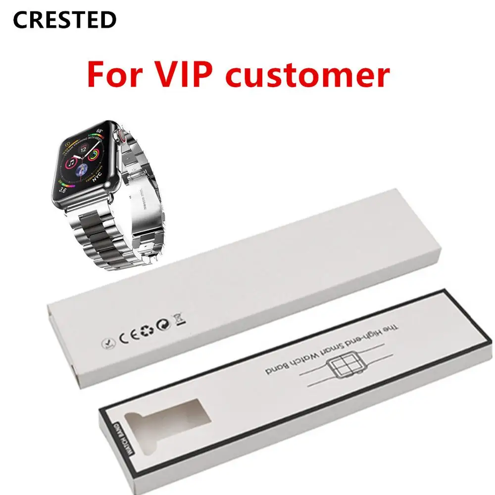 

old customer box+ Strap For Apple Watch band 4 42mm/38mm 3 iwatch band 44mm/40mm Stainless Steel correa link Bracelet