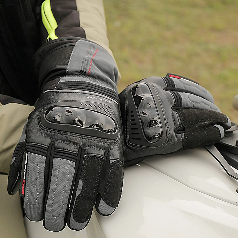 Зимние мотоциклетные перчатки SCOYCO водонепроницаемые Guantes Moto ветрозащитные Gant