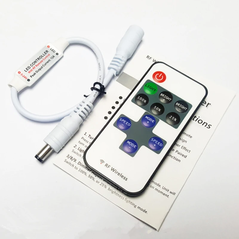 Модуль светодиодной ленты Одноцветный контроллер 5-24 В постоянного тока 12 а