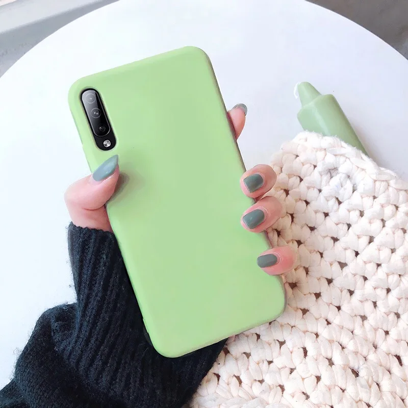 green Чехол для samsung galaxy a50 a70 s8 s10 a40 a20 a30 s9 plus note 9 10 8 a7 a8 s7 edge a10 m10 a71 a51 чехол Чехол-футляр - Цвет: green