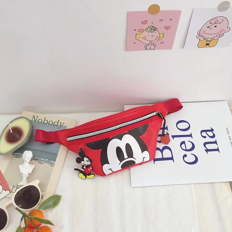 Disney children's Waist bag Chest 2020 new cartoon cute toddlers crossbody mini boys waist mickey mouse | Багаж и сумки