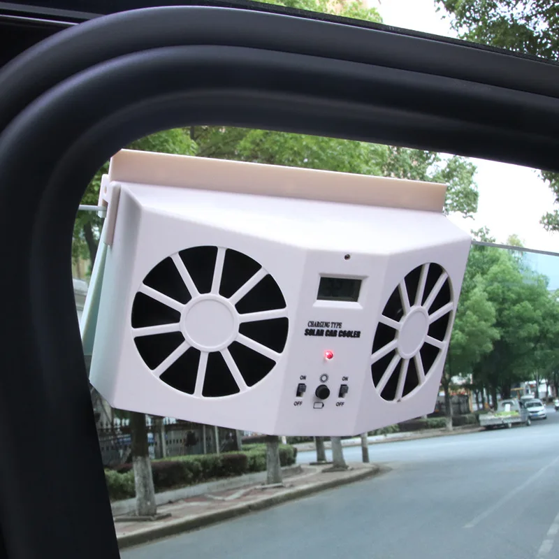 

Solar Car Ventilation Fan / Dual-Vent Car Exhaust Fan / Solar Car Cooler R-8032