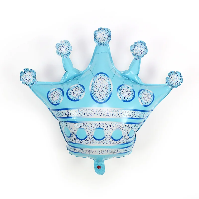 BLUE crown(M) Новинка Корона из розового золота фольги Воздушные шары Синий/Розовый Корона С Днем Рождения вечерние украшения детский игрушечный детский душ сюрприз globos - Цвет: BLUE crown(M)