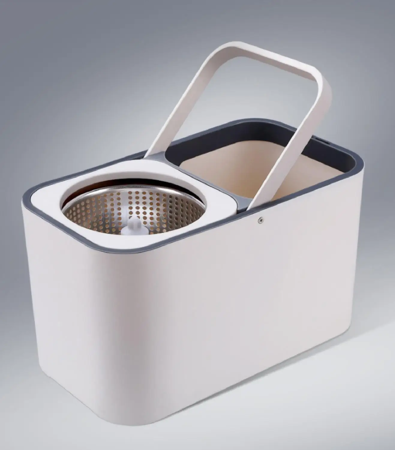 Набор для мытья полов Smart Mop с ведром на качающейся оси, система легкого отжима, микрофибровая насадка с ручкой.