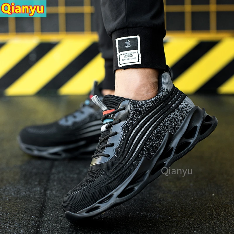 

2021 new safety boots men's steel-toed shoes safety shoes anti-piercing work shoes sports shoes breathable protective shoes