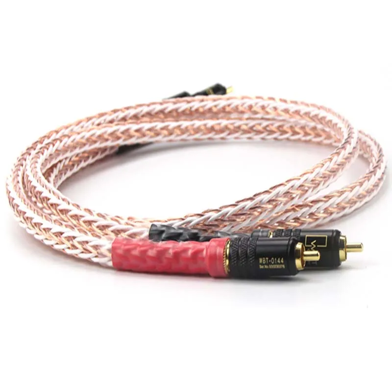 Hi Fi Kimber 8TC 7N OCC Чистая медь RCA кабель end усилитель CD Interconnect 2RCA к мужской аудио