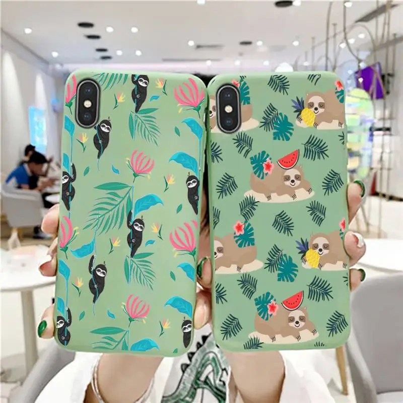 

Cute Sloth Animals Phone Case for iPhone 11 12 13 mini pro XS MAX 8 7 6 6S Plus X 5S SE 2020 XR case