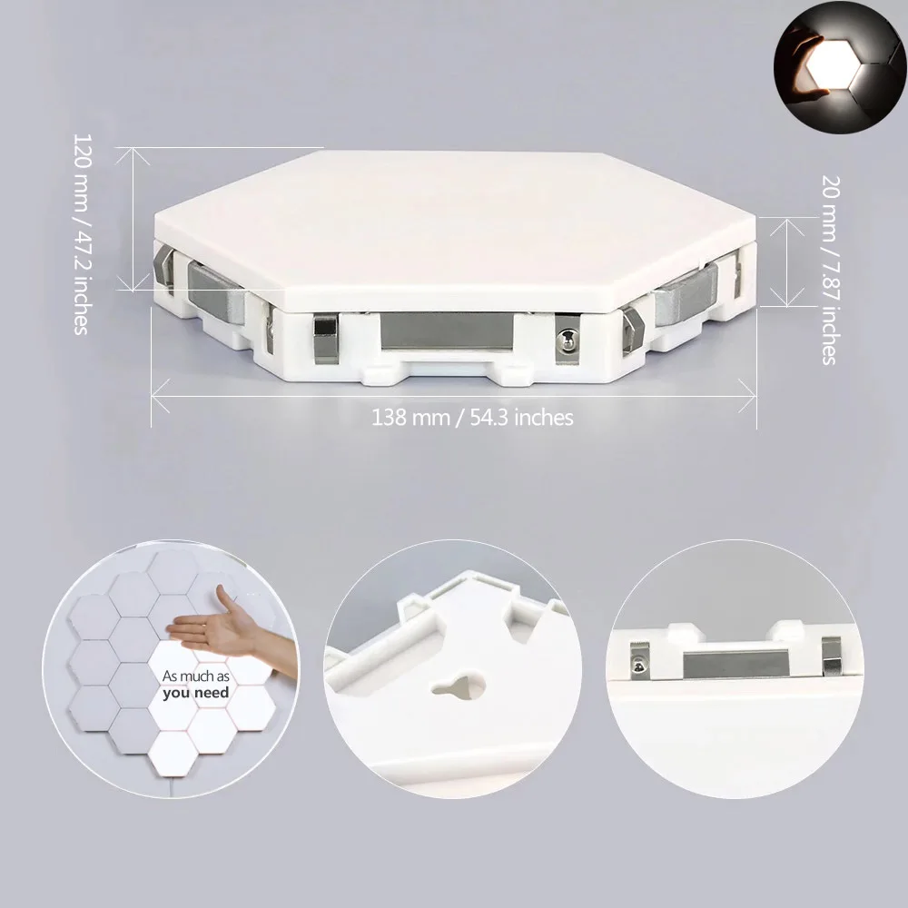 Квантовая лампа сделай сам шестигранная для спальни модульный сенсорный