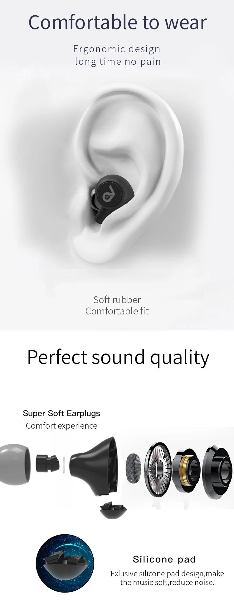Новые TWS наушники Bluetooth 5,0 беспроводные наушники стерео в ухо Bluetooth водонепроницаемые мини беспроводные вставные наушники