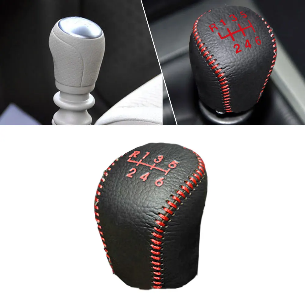 Нескользящий кожаный чехол для рычага переключения передач MT Nissan Livina 2010 Qashqai 2008 6