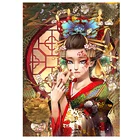 Алмазов картина японского женского тела древних певица гейш; Вышивка крестом Diy Алмазная Искусство Стразы Алмазная вышивка MosaicZP-4002