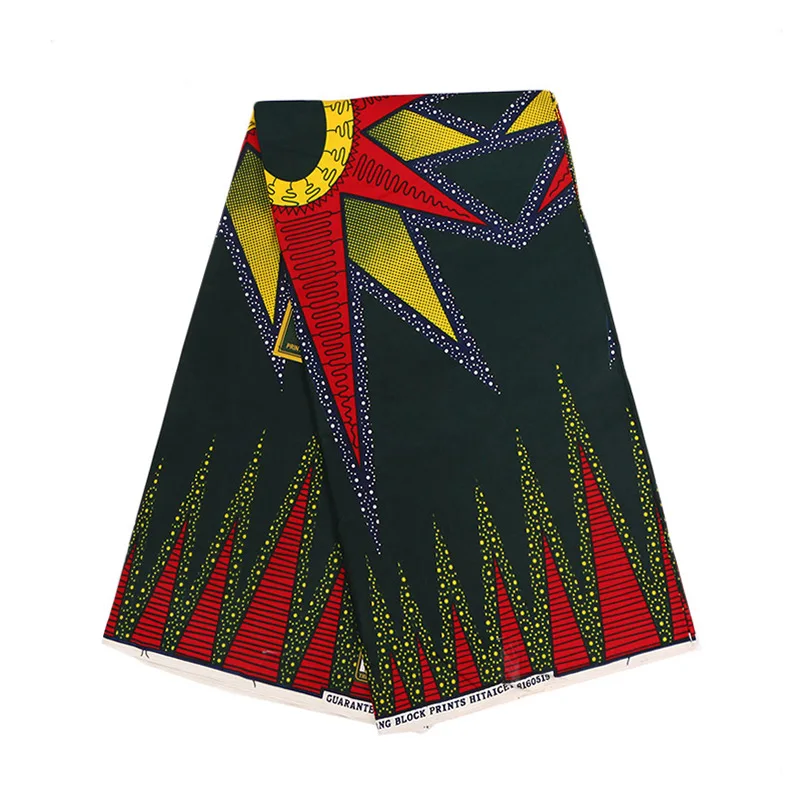 

Polyester African Printed Fabric African Geometric Pattern Double-sided Printed Fabric African Fashion Apparel Fabrics In Stock