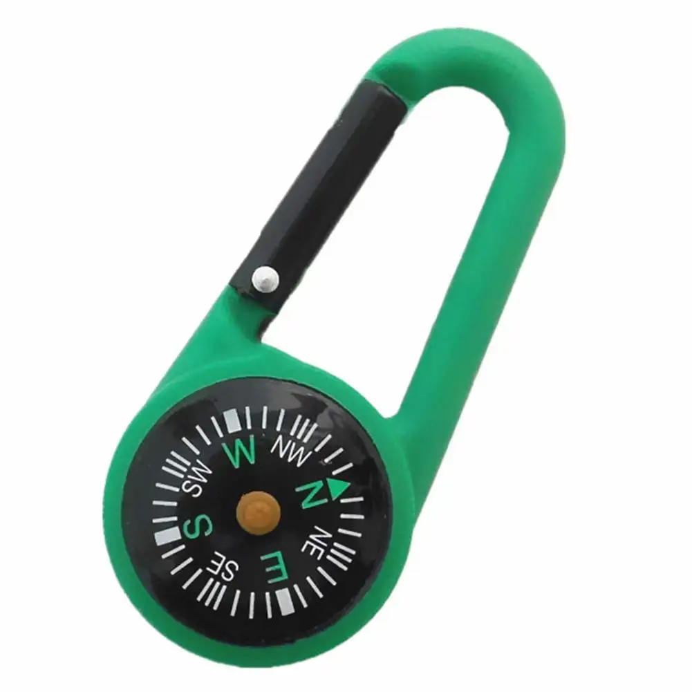 Многофункциональный Карабин компас брелок походный металлический карабин мини