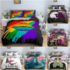 Комплект постельного белья с 3D-принтом губ, пододеяльник с психоделическим грибом, удобное постельное белье с принтом поцелуев, 23 шт.